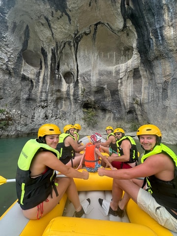 From Tirana: Vjosa Rafting & Benja Thermal Baths Day Tour