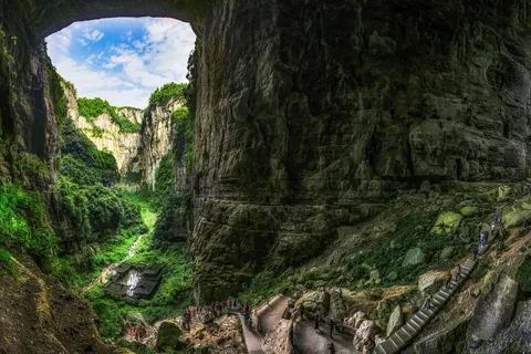 Chongqing: Privé dagtour naar Wulong Karst Geologisch Park