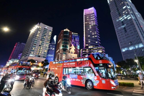 HCMC: Evening Night Lights Tour by Double-Decker Bus