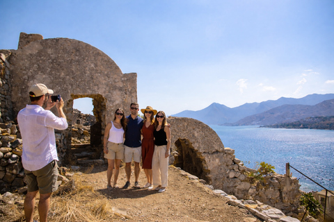 From Heraklion: Spinalonga All-Inclusive BBQ Cruise & Guide Italian Language