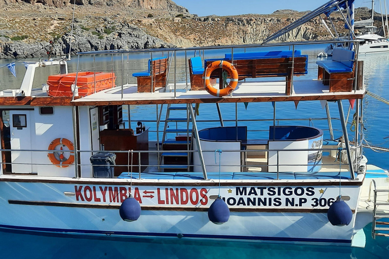 Kolymbia to Lindos:Boat Cruise with Swims & Free Time Lindos