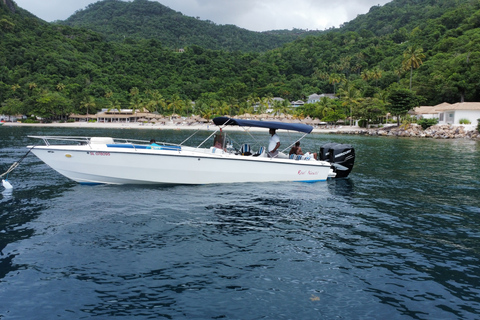 Soufriere/Westküste: Privates Boot, Schwimmen, Schnorcheln und Strand31&#039; Boot - Real Nauti