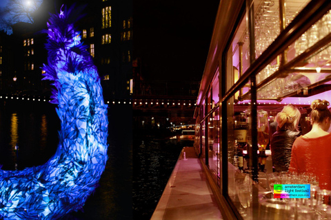 Amsterdam: Luxury Light Festival Cruise with Optional Drinks Light Festival Canal Cruise Regular (without open bar)