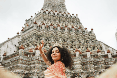 Thai Costume Photoshoot Wat Arun/Wat Pho Option & Boat Trip 1Day ThaiCostume+2hr photographer Wat Arun+Wat Pho+Boat Trip