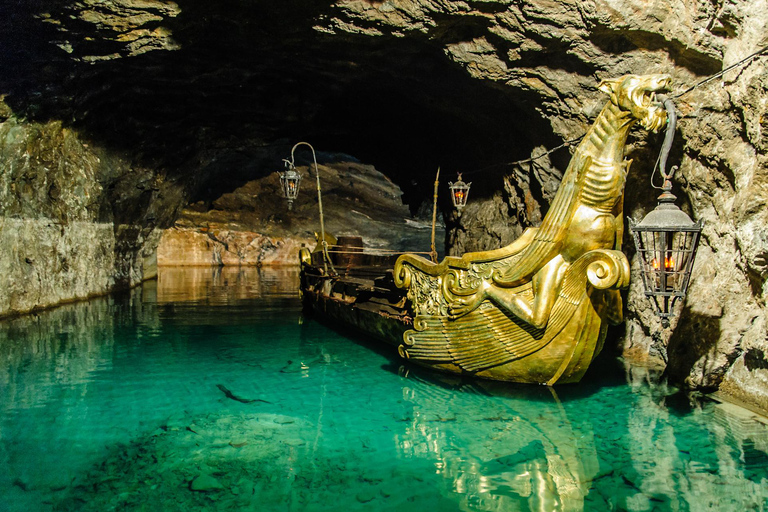 Vienna: Tour del Bosco Viennese con lago sotterraneo e vino