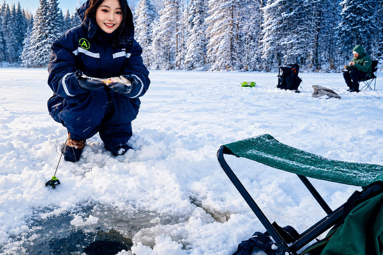 Rovaniemi: Authentic Ice Fishing with a Local Fisherman ⭐Ice Fishing Highlights |2h| Try Ice Fishing | Most Popular