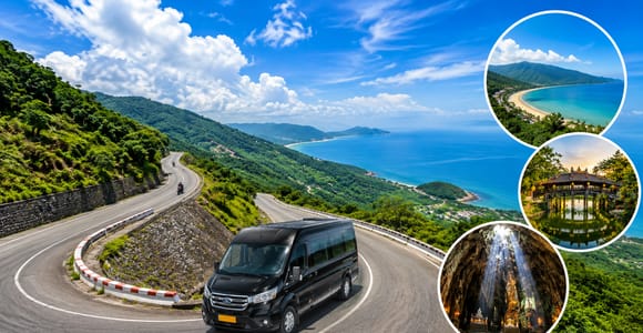 Hue ↔ Hoi An & Da Nang via Hai Van Pass | Bus or Car