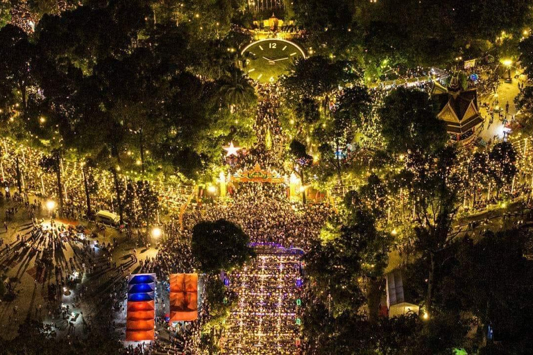 Caminhada noturna pela cidade de Phnom Penh com Lina