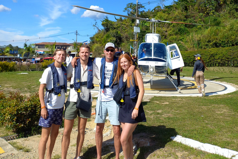 Medellín: Guatapé VIP + Helicopter Flight + Boat Ride + Piedra del Peñol