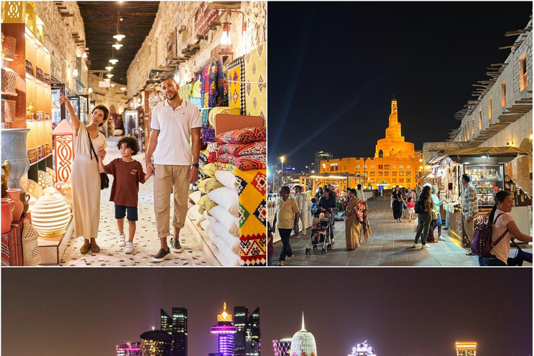 Doha : Visite nocturne de la ville avec Souq Waqif, Katara et The Pearl