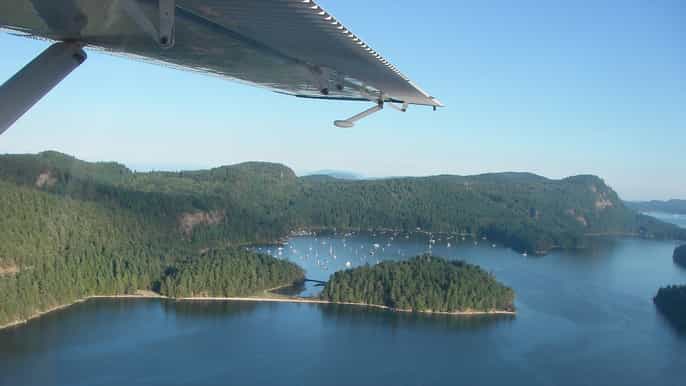 the gulf islands kayak outing with seaplane experience
