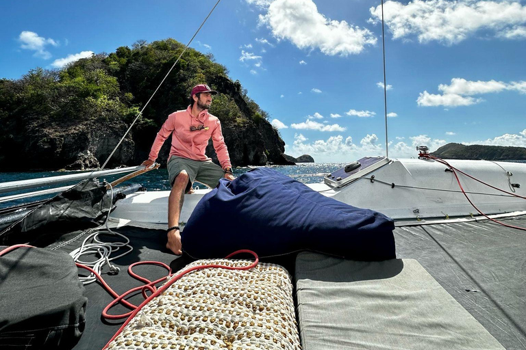 Les Saintes – Upptäck med segelkatamaran, musik, sköldpaddor och aperitif!Les Saintes - Seglande katamaraner, musik, sköldpaddor och en aperitif!