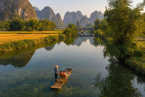YangShuo: Yulong River Bamboo Raft Ticket with Route Options Jinlong Bridge to Jiuxian 60 Minutes | Up to 2 People