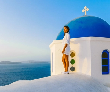 Kreta: Guidet dagstur med båt til Santorini