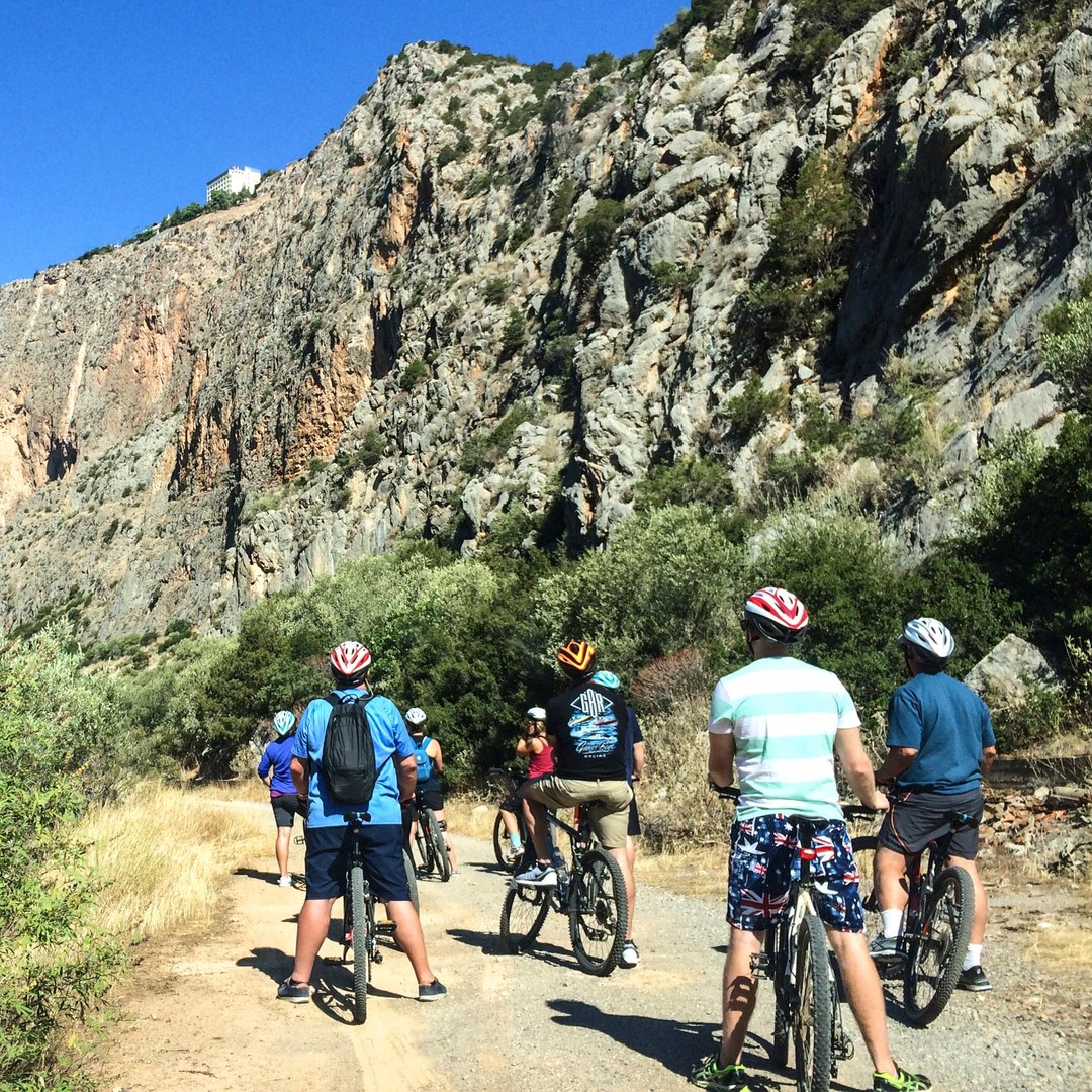 Der Berg Parnassos: Mountainbike im Höhenwald