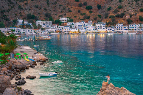 Crète : Excursion d&#039;une journée à Glyka Nera, Loutro et SfakiaSfakia Loutro plage des eaux douces