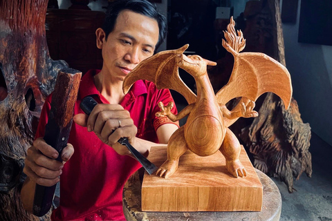 Hoi An: Clase de 3 horas de talla en madera con un artista local