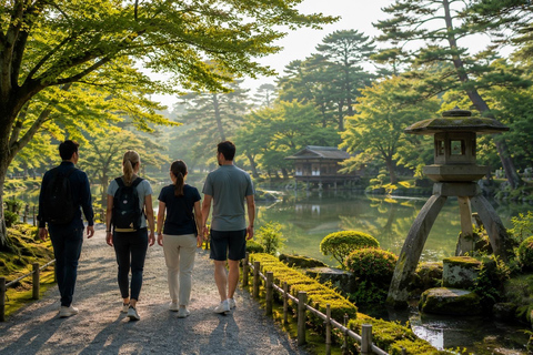 Kanazawa Private Quiet Morning Walk: Kenrokuen & Chaya