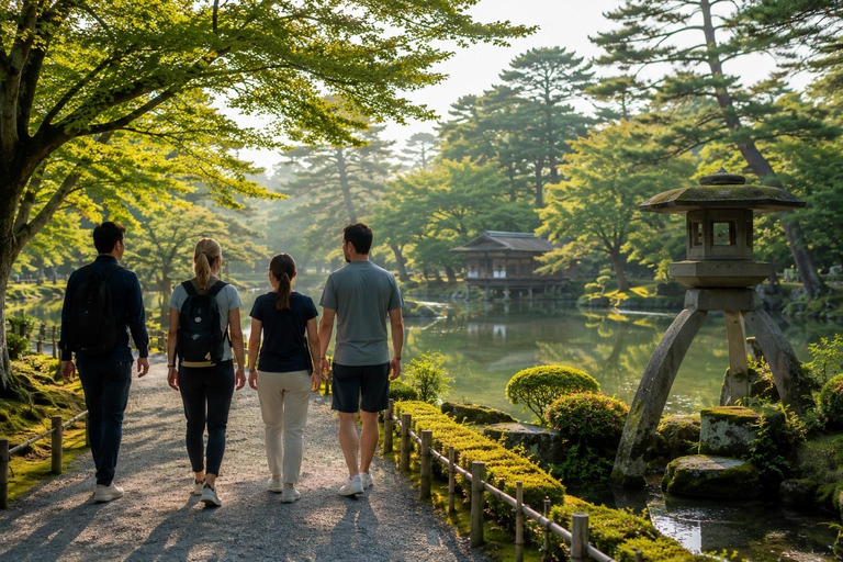 Kanazawa Private Quiet Morning Walk: Kenrokuen & Chaya