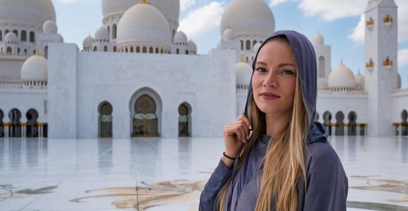 Private Tour von Dubai nach Abu Dhabi: Große Moschee und Königspalast