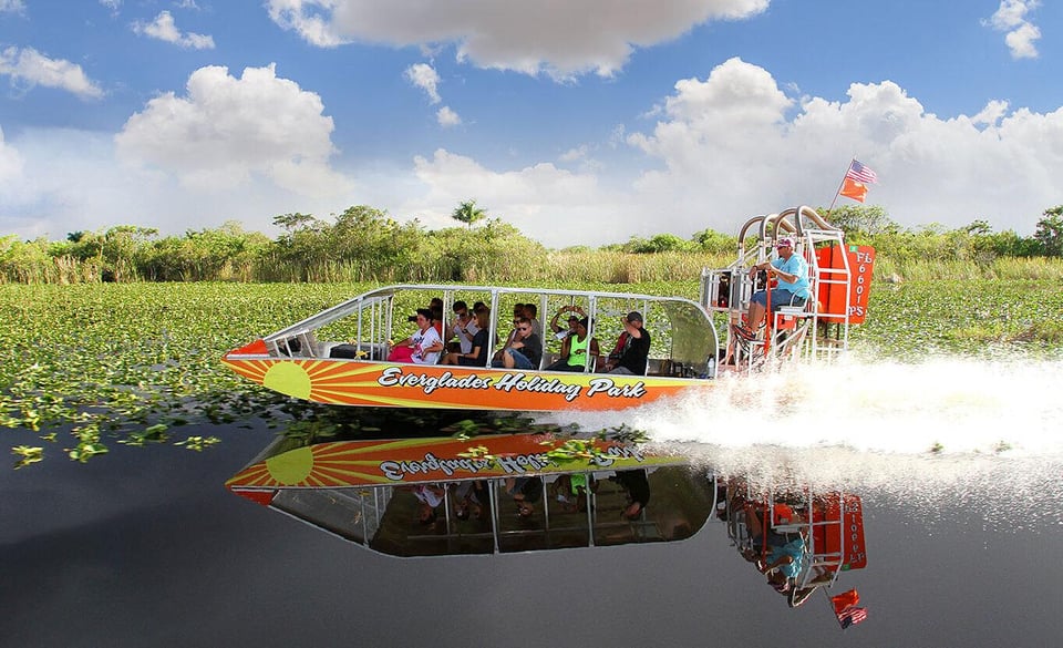 From Miami: Everglades Airboat, Wildlife Show &amp; Bus Transfer