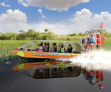 Depuis Miami : Airboat des Everglades, spectacle de la faune et transfert en bus