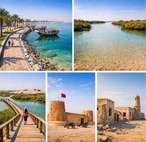 Doha: Tour im Norden, Purple Island, Al-Zubara-Fort, Jumail Village