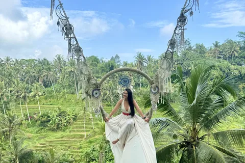 Ubud Zipline Swing SkyBike i Bali Rice Terrace Privat tur