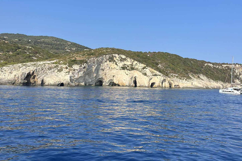 Zakynthos:Cruise Around the Island&Turtles by Eurosky Shipwreck Blue Caves & Turtles Island Ceri Caves