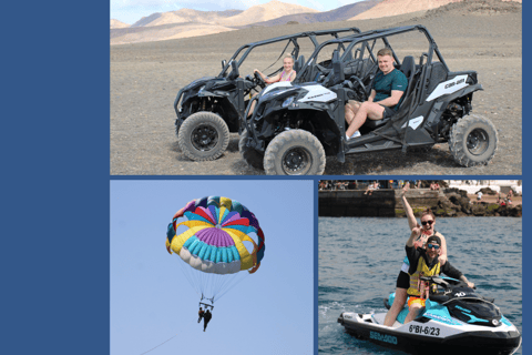 PACK TRIO Aventure en buggy, jet ski et parachute ascensionnel