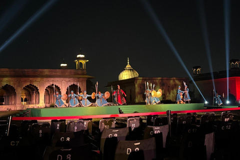 Delhi: Red Fort Light & Sound Show With Skip The Line Entry Tour With Guide Only