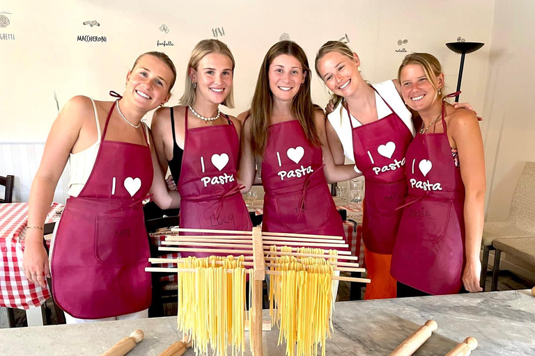 Florence: Pasta Making Class with Wine, Limoncello, and Cake