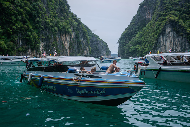 Phi Phi : Passeio de snorkeling na Baía Maya com Shrak em lancha rápidaPhi Phi: passeio de mergulho com snorkel em Maya Bay com Shrak em lancha rápida