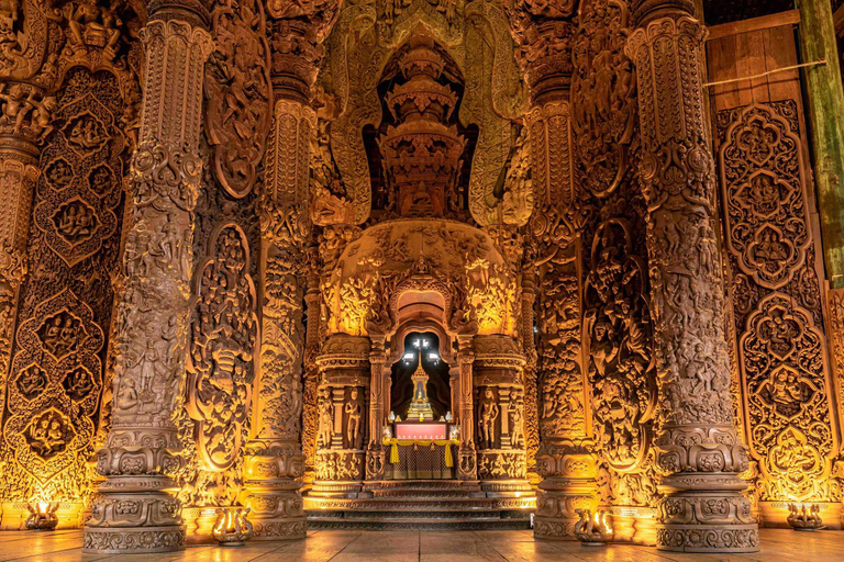 Bangkok & Pattaya Pickup: Evening Sanctuary & Alcazar Show Standard option with Bangkok hotel pickup