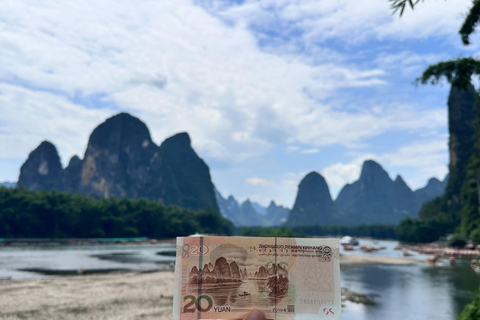 Guilin: Li River Bamboo Raft & Xianggong Hill Private Tour Private Tour With Chinese-speaking Diver-guide