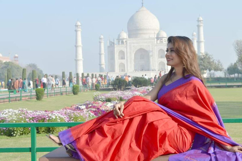 De Délhi: Tour guiado pelo nascer do sol do Taj Mahal e pelo Forte de AgraTour particular com carro e motorista, somente com guia