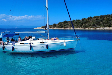 Thessaloniki: Sithonia and Diaporos Sailing Day Trip Small Private Group