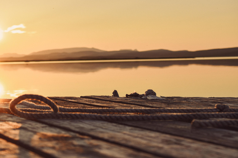 Kiruna: vista dall&#039;alto dell&#039;Artico sotto il sole di mezzanotteKiruna: panorami del vertice artico sotto il sole di mezzanotte