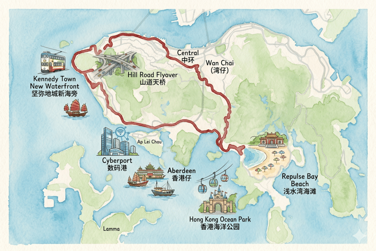 Hong Kong Southside Sidecar Adventure + Repulse Bay Walk