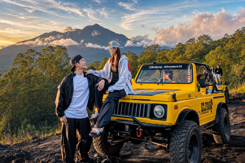 Bali: Mount Batur Shared Sunrise Jeep & Natural Hot Springs Sunrise Jeep Tour & Hot Spring with Round Transfers
