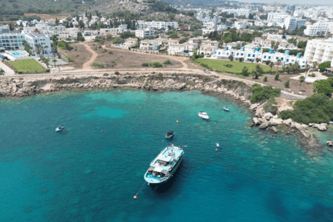 Ayia Napa: Blue Lagoon, Turtle Cove and Famagusta with BBQ Ayia Napa: Blue Lagoon and Famagusta Boat Tour with BBQ