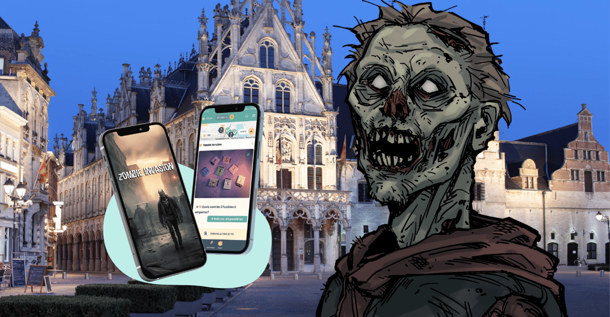 "Zombie Invasion" Mechelen, jogo de fuga ao ar livre - Hizvo