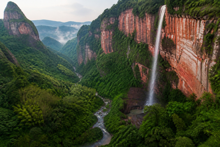 Guizhou: Chishui Danxia Scenic Area Tickets Chishui Waterfall: Shuttle + Elevator + Dome Cinema
