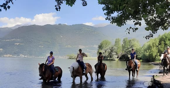 Lake Como: Horseback Riding Tour from Colico with Lake Views