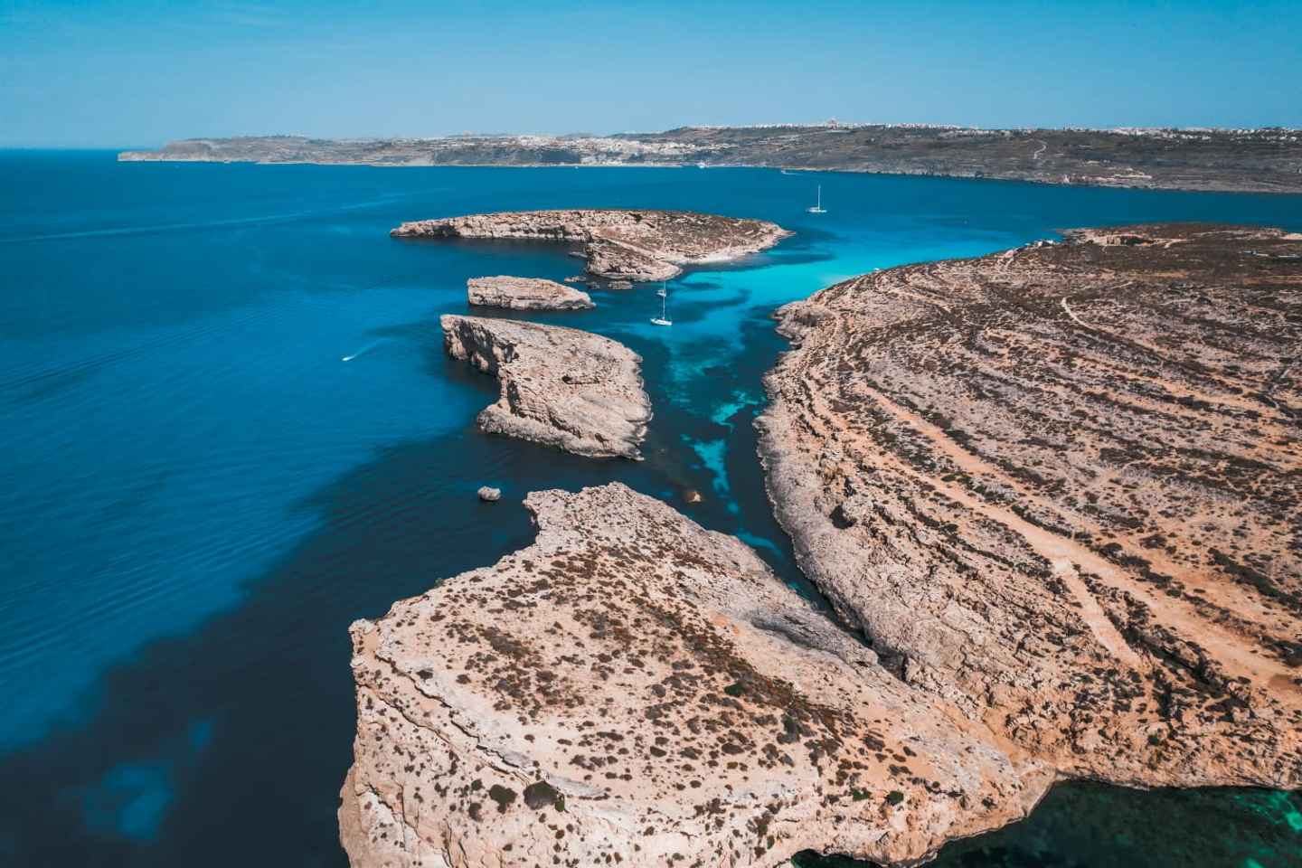 Hraðbátsferð báðar leiðir frá Gozo til Blue Lagoon á Comino, Möltu