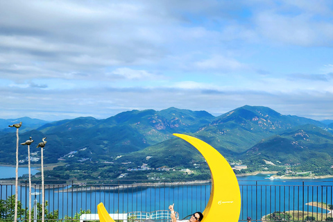 From Seoul: Scenic Lake Day Trip with Cable Car or Cruise Spring : Cable Car + Cherry Blossom Route