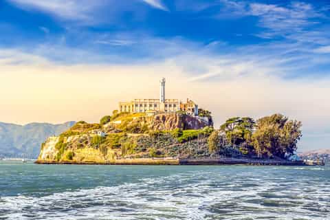 Alcatraz Island and San Francisco Bay panorama