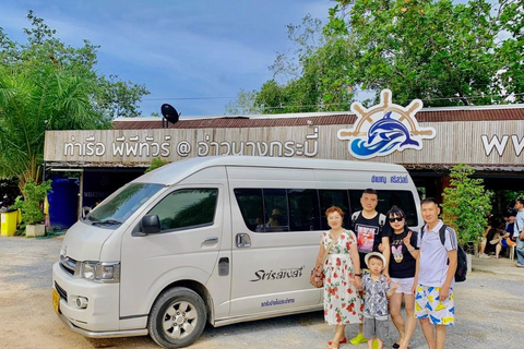 Krabi: Luxuriöse Sonnenuntergangsfahrt zu 4 Inseln mit einem Power-Katamaran