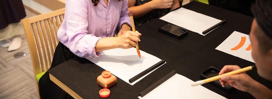 Tokyo : atelier de calligraphie à Asakusa avec un instructeur