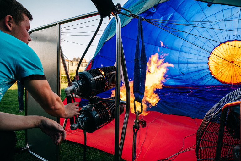 From Prague: Hot Air Balloon Ride with Champagne and Snacks Premium Flight Experience